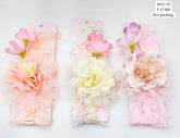 Kids Flower Hair Band Mix Color (12 card Packet)